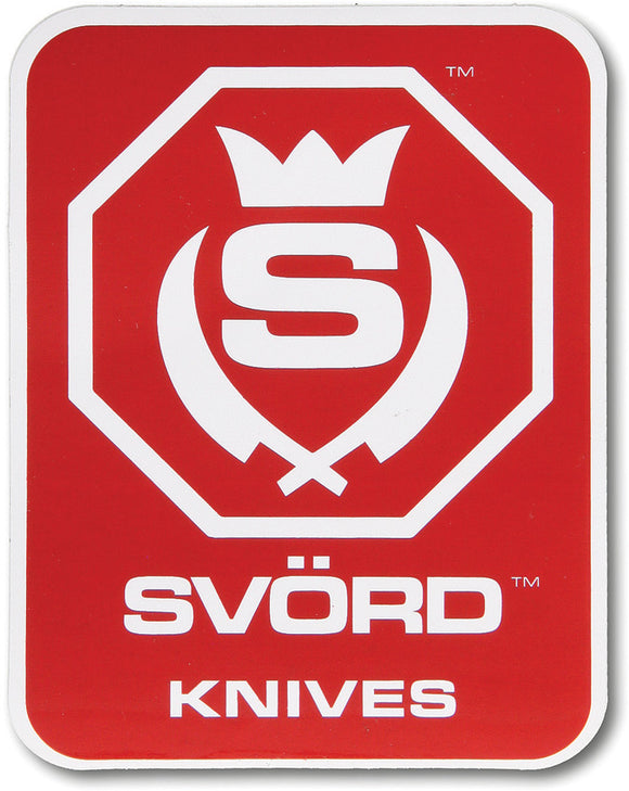Svord Knives Red & White Logo Small Vinyl Decal STICKER