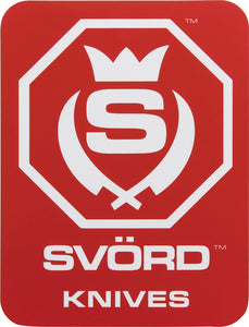 Svord Knives Red & White Logo Large Vinyl Decal Sticker SVS