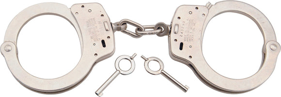 Smith & Wesson Handcuffs Solid Nickel Double Lock W/ Keys 100