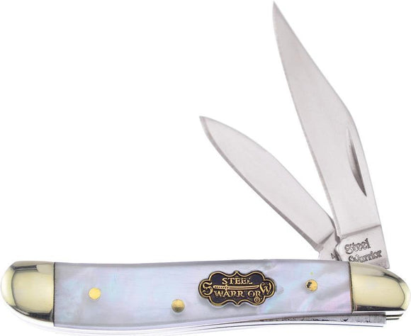 Frost Steel Warrior Peanut Mother of Pearl Stainless Folding Knife
