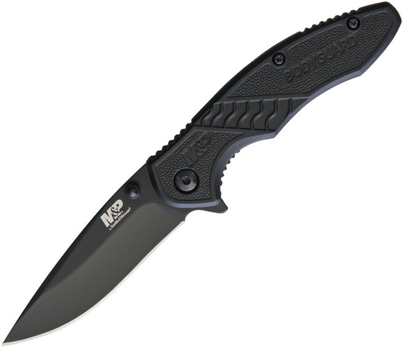 Smith & Wesson Bodyguard Linerlock Black Folding Stainless Pocket Knife 1085890