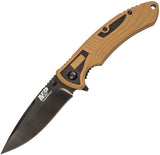 Smith & Wesson Linerlock Military and Police Brown Black Folding Knife 1085903