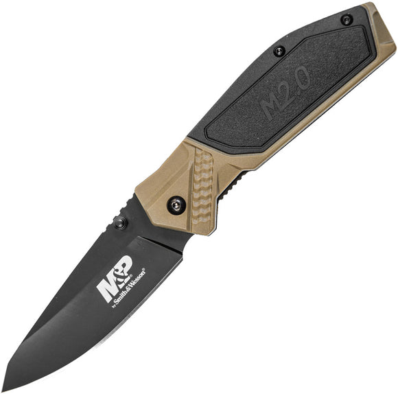 Smith & Wesson M2.0 Linerlock Black/Tan Knife 1085917