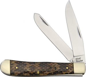 Frost Trapper Cobra Snake Skin Pattern Handle Stainless Folding Knife