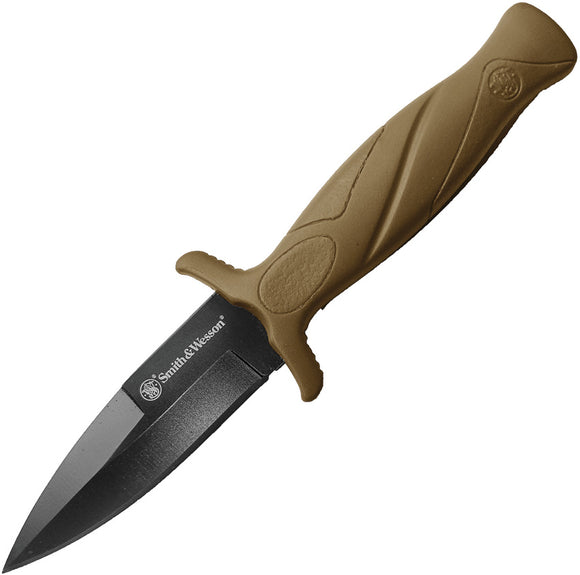 Smith & Wesson Boot Tan Synthetic Stainless Steel Fixed Blade Knife 1100072