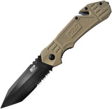 Smith & Wesson M&P Linerlock A/O Tan Folding Stainless Pocket Knife 1100076