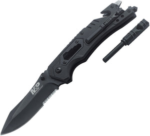 Smith & Wesson M&P Linerlock A/O Black Folding Stainless Pocket Knife 1100078