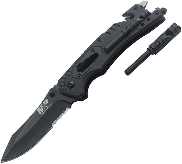 Smith & Wesson M&P Linerlock A/O Black Folding Stainless Pocket Knife 1100078
