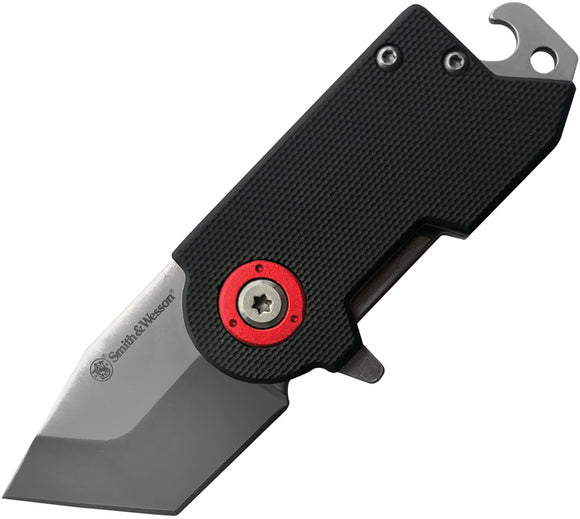 Smith & Wesson Benji Framelock Black G10 Carbon Steel Tanto Folding Pocket Knife 1117230