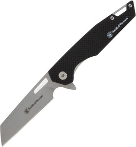 Smith & Wesson Sideburn Linerlock Black G10 Folding Pocket Knife 1122568