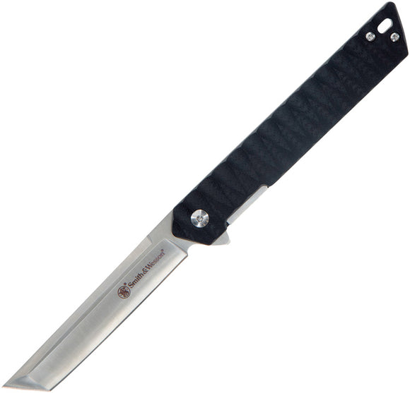 Smith & Wesson 24/7 Linerlock Black G10 Folding 8Cr13MoV Pocket Knife 1147097