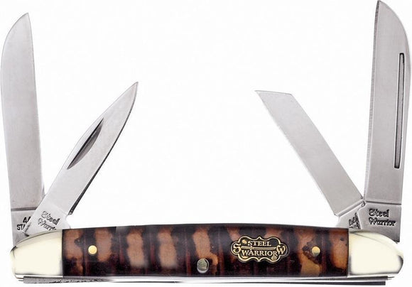 Frost Bentcreek Congress Cobra Skin Handle Steel Warrior Stainless Folding Knife