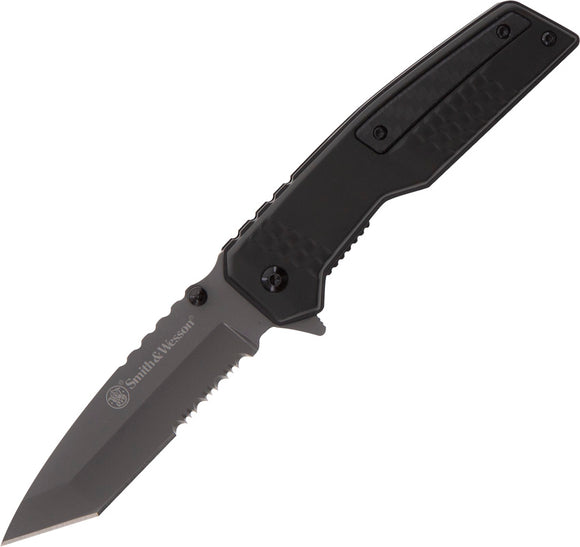 Smith & Wesson Special Ops Linerlock A/O Black CF Folding Pocket Knife 1160827