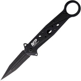 Smith & Wesson Linerlock Black Aluminum Folding Stainless Pocket Knife 1193184