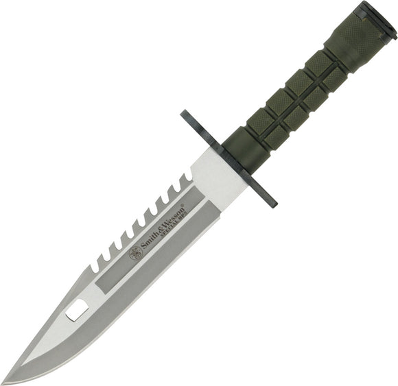 Smith & Wesson Special Ops Combat OD Green Stainless Fixed Blade Knife 3G