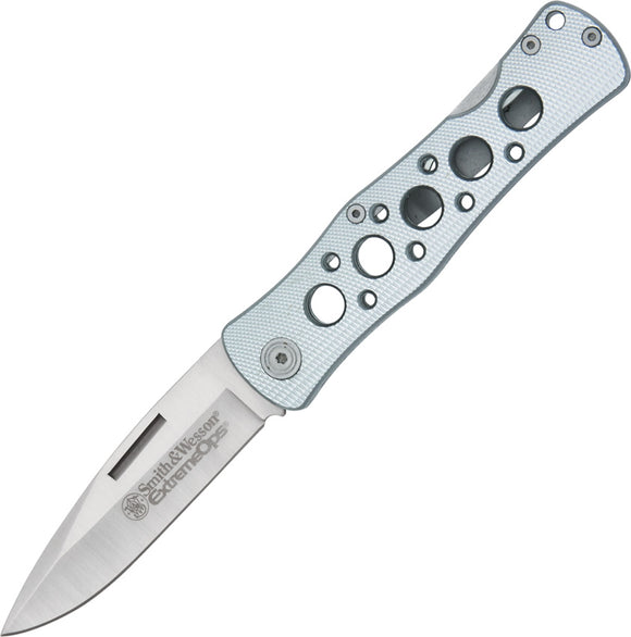 Smith & Wesson ExtremeOps Lockback Aluminum Folding Stainless Pocket Knife 6AEU
