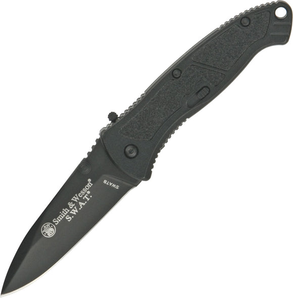 Smith & Wesson Small Black A/O SWAT Aluminum Folding Pocket Knife ATB