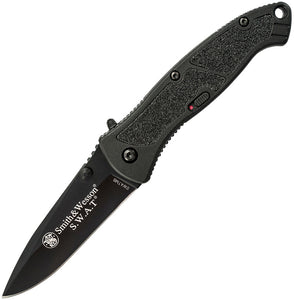 Smith & Wesson MAGIC Linerlock A/O Black Aluminum Folding Pocket Knife TMBCP