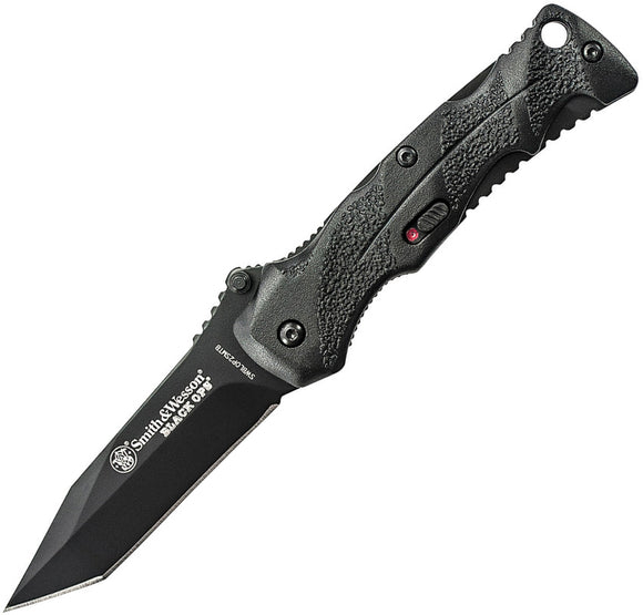 Smith & Wesson Small BLOP A/O Black Aluminum Folding 4034 Knife BLOP2SMTBCP