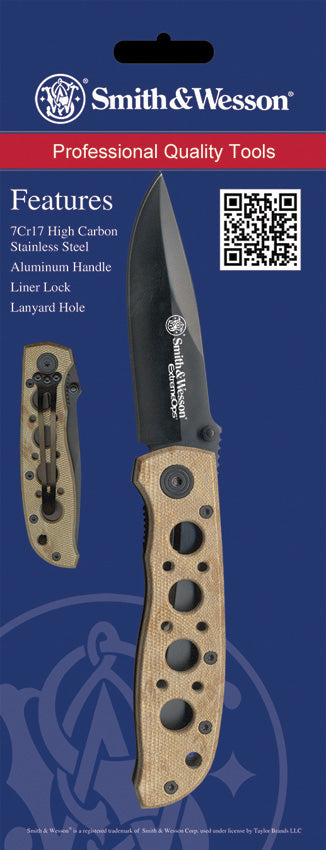 Smith & Wesson Extreme Ops Linerlock Aluminum Folding Pocket Knife CK105HDCP