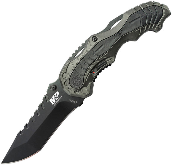 Smith & Wesson MAGIC Linerlock A/O Black Aluminum Folding Pocket Knife 6CP