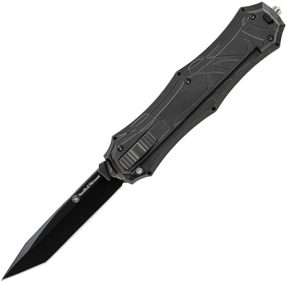 Smith & Wesson OTF Assist Finger Actuator A/O Black AUS-8 Tanto Knife OTF9TB
