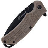 Smith & Wesson HRT Linerlock A/O Brown Folding Stainless Pocket Knife 1188452