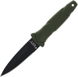 Smith & Wesson HRT OD Green Stainless Dagger Fixed Blade Boot Knife 1189664