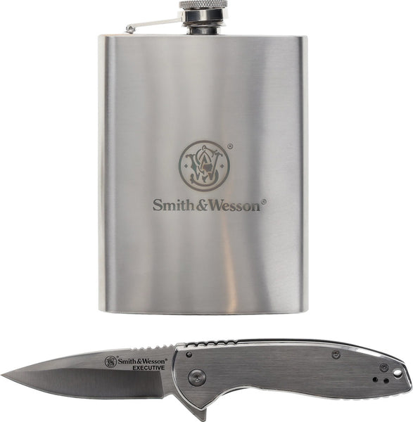 Smith & Wesson Executive Linerlock & Flask Folding Pocket Knife
