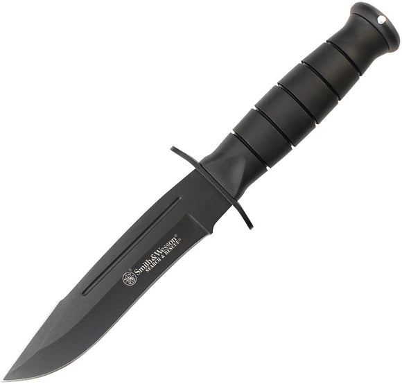 Smith & Wesson Search & Rescue Black Marine Combat 440C Fixed Blade Knife SUR1