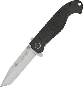 Smith & Wesson Linerlock Black Folding Stainless Tanto Pocket Knife TAC
