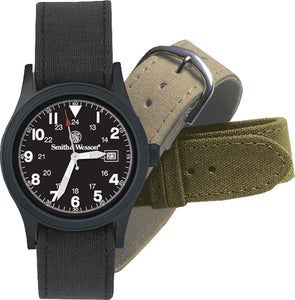 Smith & Wesson Black Military Water Resistant Watch W1464BLK