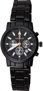 Smith & Wesson Black Mens Pilot Water Resistant Chronograph W169