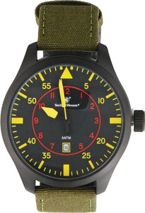 Smith & Wesson Olive/Yellow Water Resistant NATO Watch W515BK