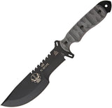 TOPS 15.75" Skullcrushers Xtreme Fixed Sawback Blade Black Handle Knife