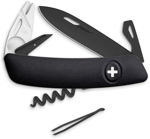 Swiza TT03 Black Tick Multi-Tool Folding Corkscrew Tweezers Pocket Knife 0731010