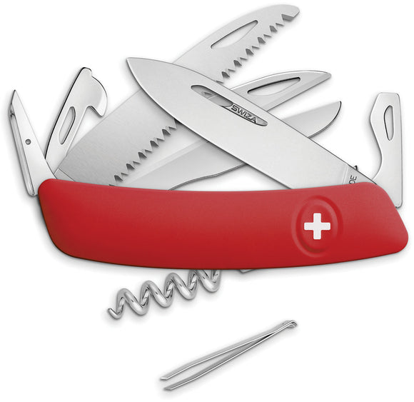 Swiza D09 Red Folding Multi-Tool Corkscrew Screwdriver Pocket Knife 1301000