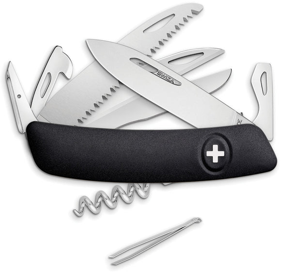 Swiza D09 Black Folding Multi-Tool Corkscrew Scissors Pocket Knife 1301010