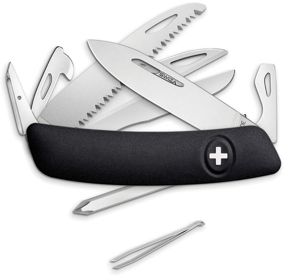Swiza D10 Black Folding Multi-Tool Screwdriver Scissors Pocket Knife 1401010