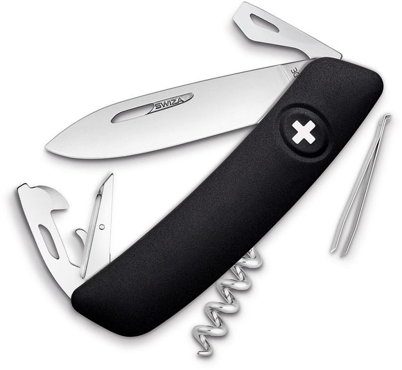 Swiza D03 Swiss Pocket Screwdriver Folding Knife Black Handle Multi-Tool 3010