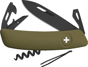 Swiza D03 Swiss Pocket Knife Screwdriver Tweezers Olive Green Multi-Tool 331050  -On Sale