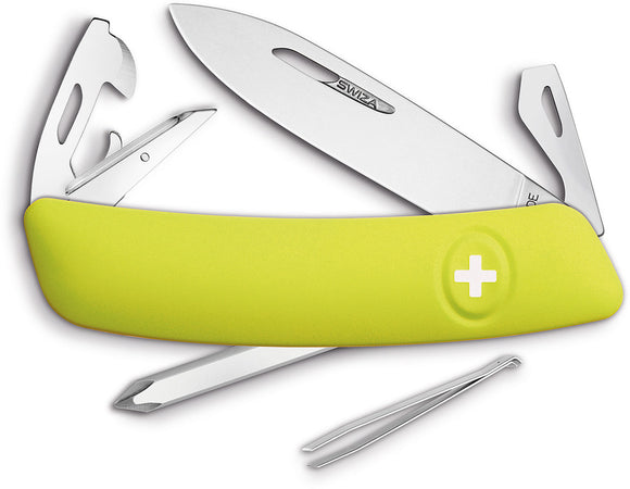 Swiza D04 Swiss Pocket Knife Screwdriver Corkscrew Yellow Multi-Tool 401080