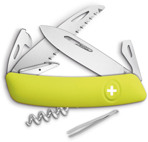 Swiza D05 Swiss Pocket Knife Screwdriver Tweezers Yellow Multi-Tool 501080