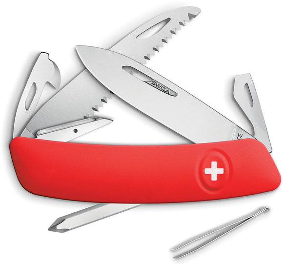 Swiza D06 Red Handle Swiss Folding Pocket Knife Screwdriver Multi-Tool 601000