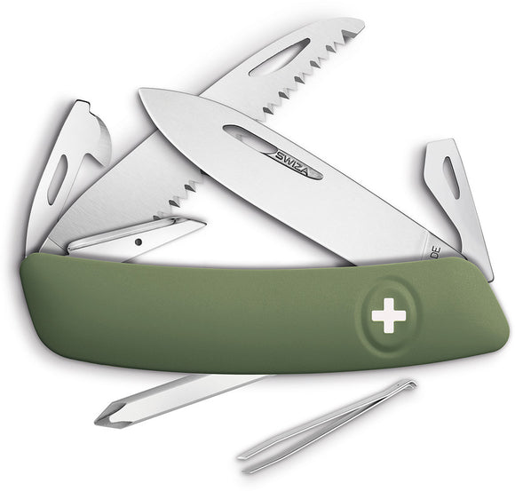 Swiza D06 OD Green Swiss Folding Pocket Knife Screwdriver Multi-Tool 601050