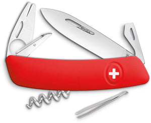 Swiza TT03 Tick Tool Red Handle Knife Screwdriver Corkscrew Multi-Tool 701000