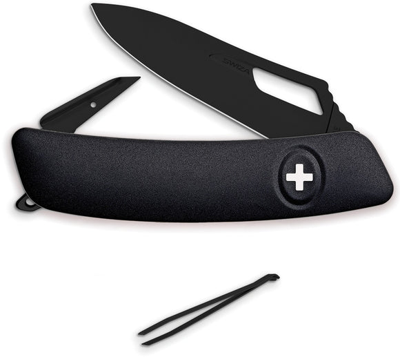 Swiza SH00 Single Hand Black Synthetic Folding Stainless Pocket Knife S9031010