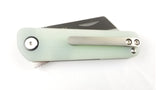 Finch Runtly Knife Satin Stonewash Finish 154CM Steel Blade Jade G10 Handle
