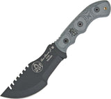 TOPS 9.5" Tom Brown Tracker T-2 Fixed Blade Black Micarta Handle Knife