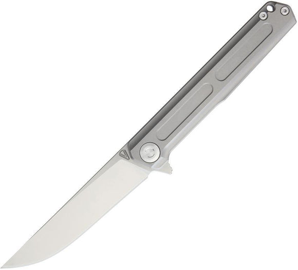 Stedemon Vouking T01 Framelock Folding Bead Blasted Titanium Handle Knife